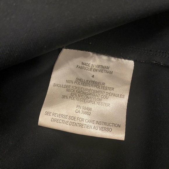 THEORY Tenna Black Neoprene zip Front Dress Size 4 - Picture 13 of 14